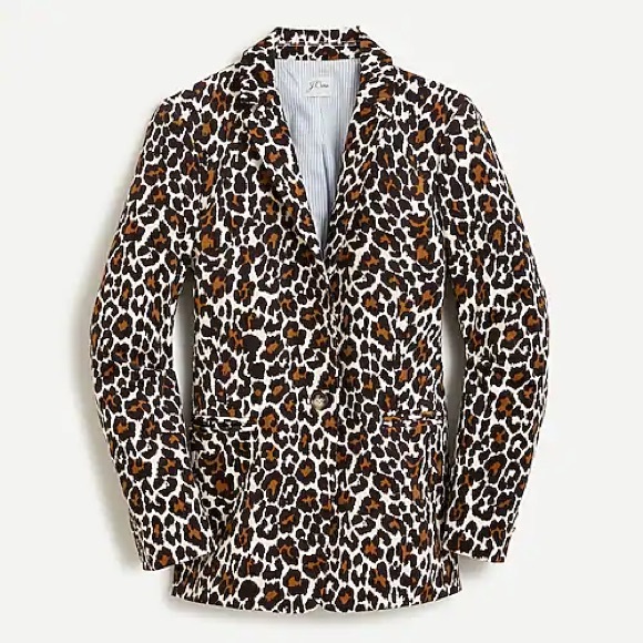 J.Crew corduroy Parke blazer in leopard stretch corduroy AQ230